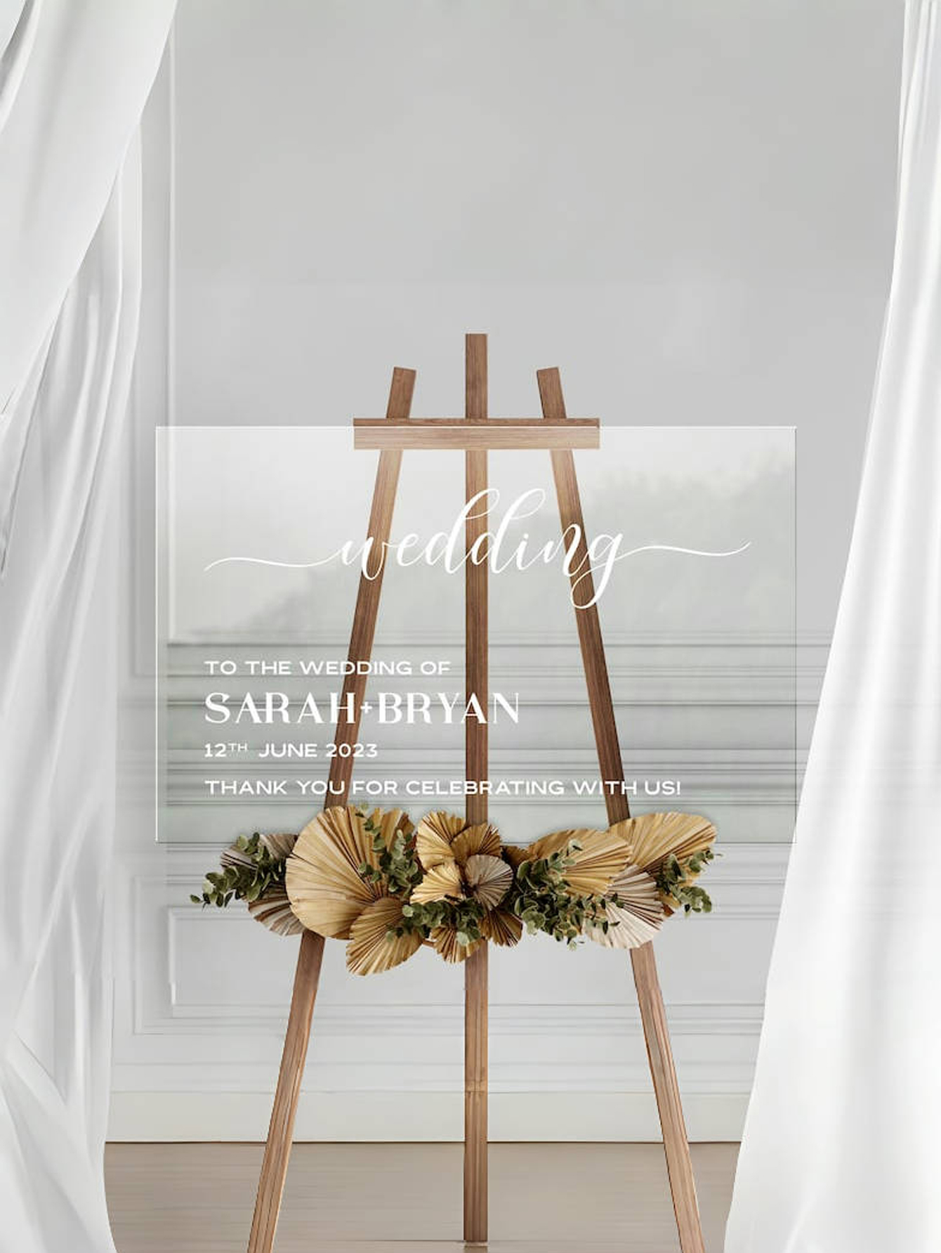 Customizable Acrylic Wedding Welcome Sign